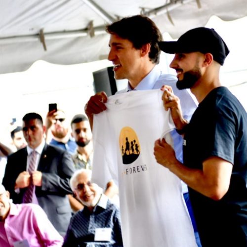 Justin Trudeau with Playforever founder